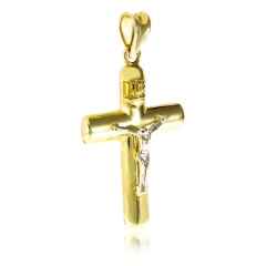 Klasyczny Krzyżyk z Jezusem Chrystusem ze złota pr.585